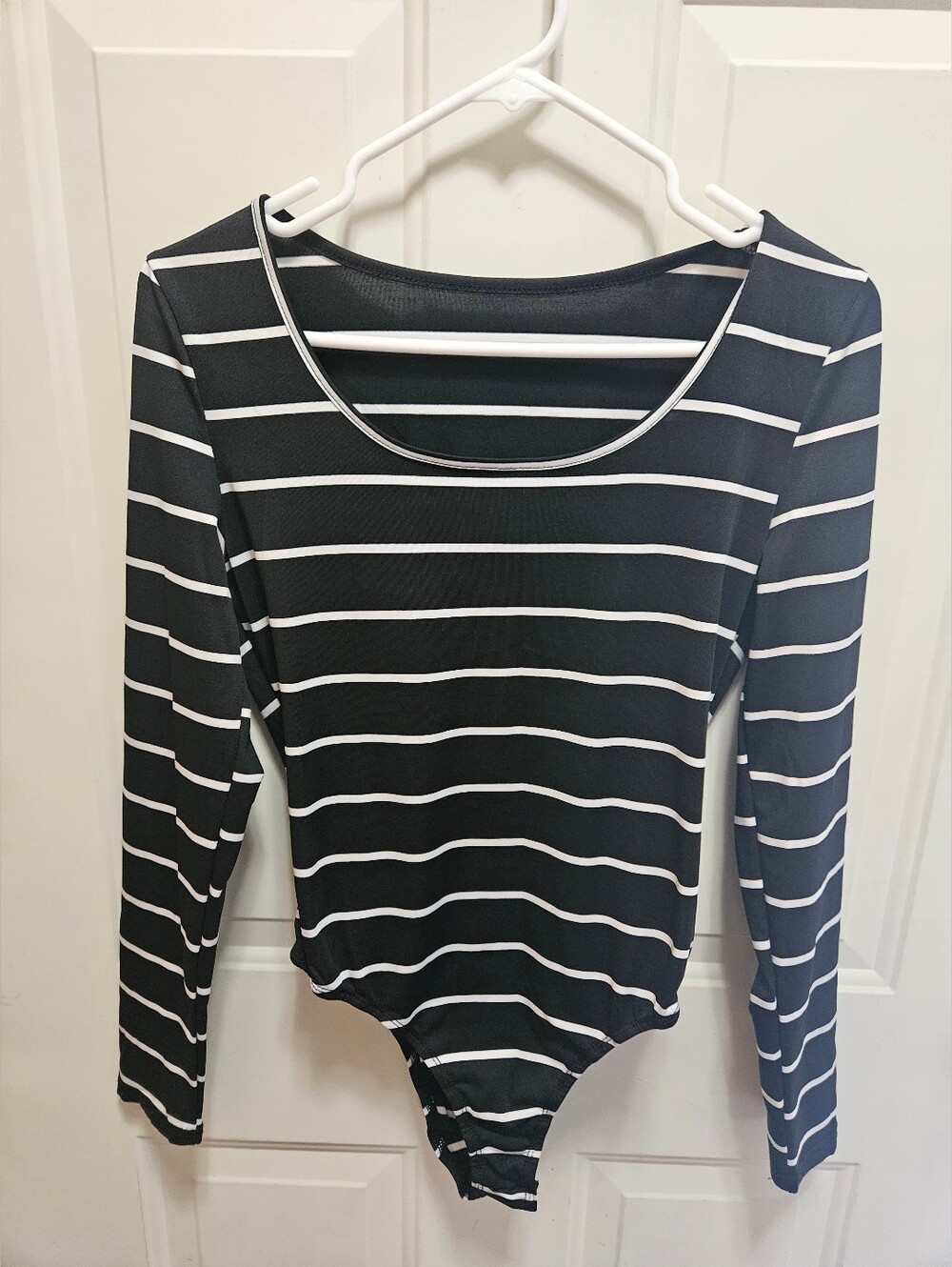 Shein Striped Long Sleeve Bodysuit